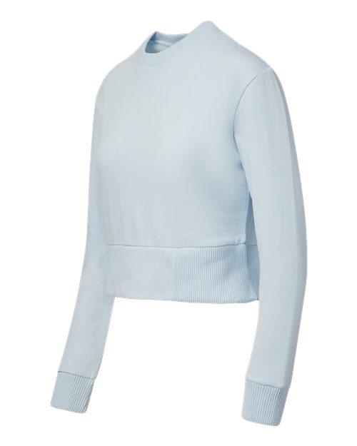 Women's Romi Cloud Fleece Crop Crewneck Sweatshirt | USA Decoration