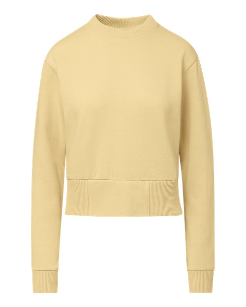 Women's Romi Cloud Fleece Crop Crewneck Sweatshirt | USA Decoration