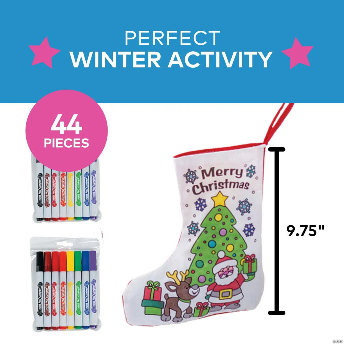 10" Color Your Own Nativity Canvas Christmas Stockings - 12 Pc.