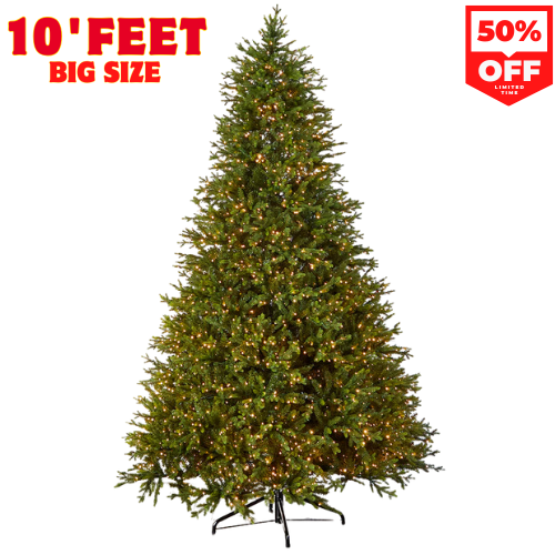 10' Southern Fir Tree with 3000 3mm Lights Extra Bright Pre-Lit Christmas Tree for Grand Holiday Displays