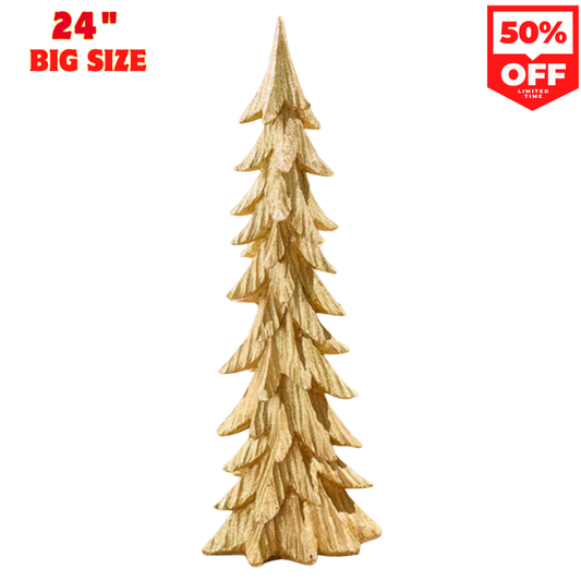 24" Resin Royal Tabletop Tree Elegant Holiday Centerpiece Decor
