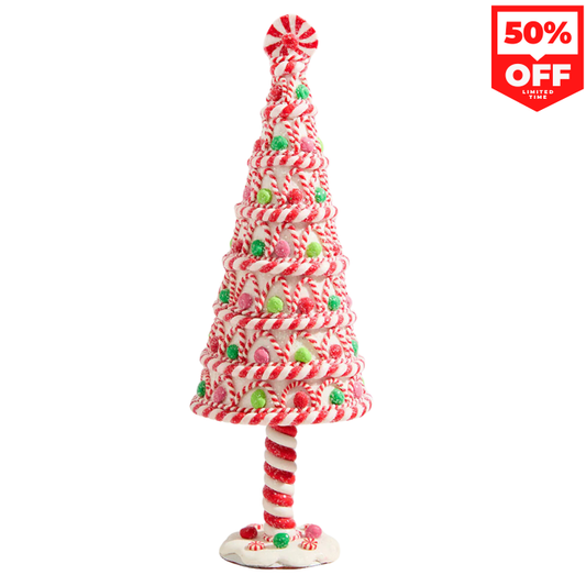 15" Claydough Holiday Sweets Tree Handcrafted Festive Tabletop Decor