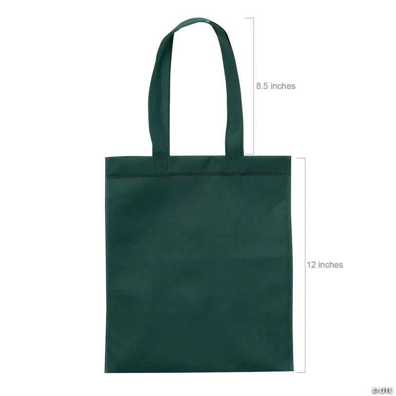 10" x 12" Medium Earth Tones Nonwoven Tote Bags - 12 Pc.
