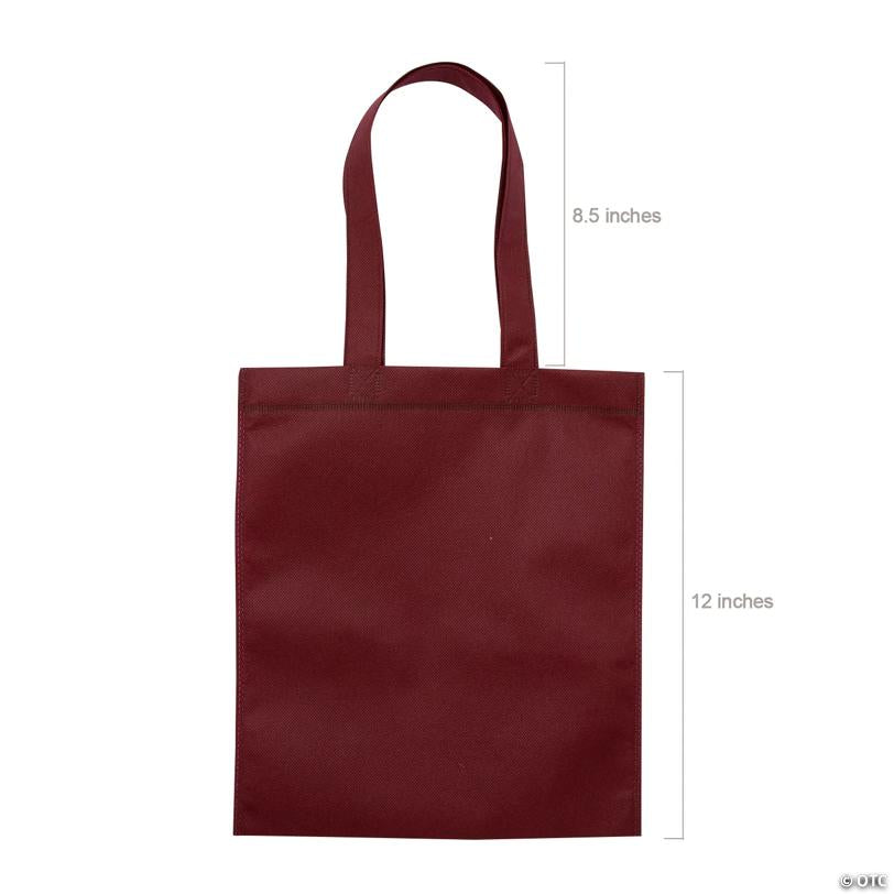 10" x 12" Medium Jewel Tones Nonwoven Tote Bags - 12 Pc.