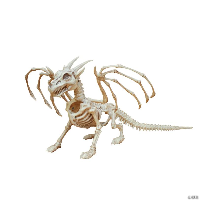 10" x 13" Small Dragon Skeleton Halloween Decoration