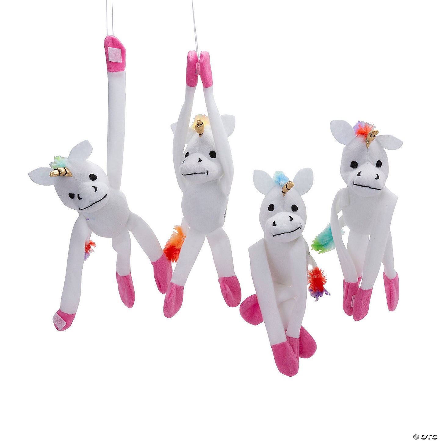 11" Bulk 72 Pc. Long Arm Hugging Rainbow Stuffed Unicorn toys