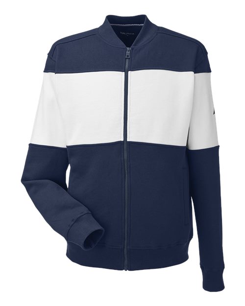 Anchor Fleece Colorblocked Bomber Jacket | USA Decoration