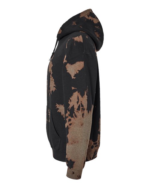 Essential Fleece Bleach Wash Hooded Sweatshirt | USA Decoration