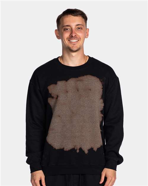Essential Fleece Bleach Wash Crewneck Sweatshirt | USA Decoration