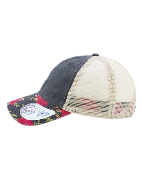 Women's Printed Visor with Mesh Back Cap | USA Decoration