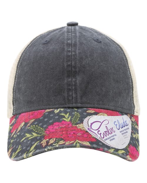 Women's Printed Visor with Mesh Back Cap | USA Decoration