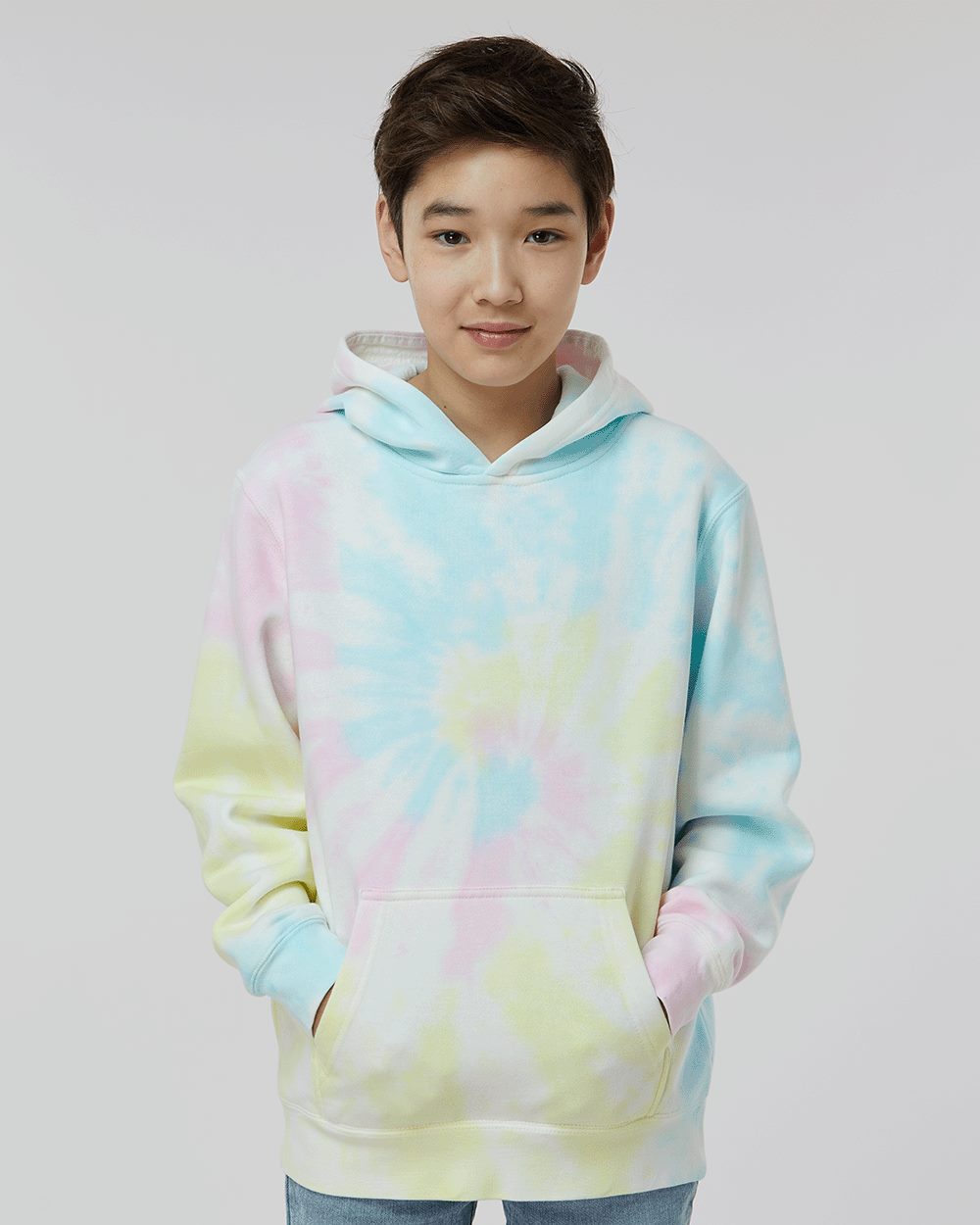 Youth Midweight Tie-Dyed Hooded Sweatshirt | USA Decoration