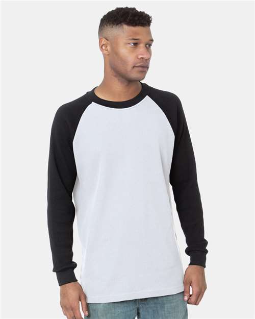 USA-Made Heavyweight Waffle Knit Thermal Raglan T-Shirt | USA Decoration