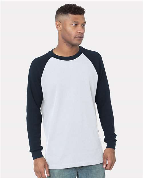 USA-Made Heavyweight Waffle Knit Thermal Raglan T-Shirt | USA Decoration