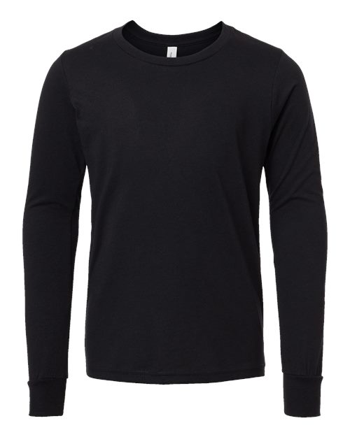 Youth Heather CVC Long Sleeve Tee | USA Decoration