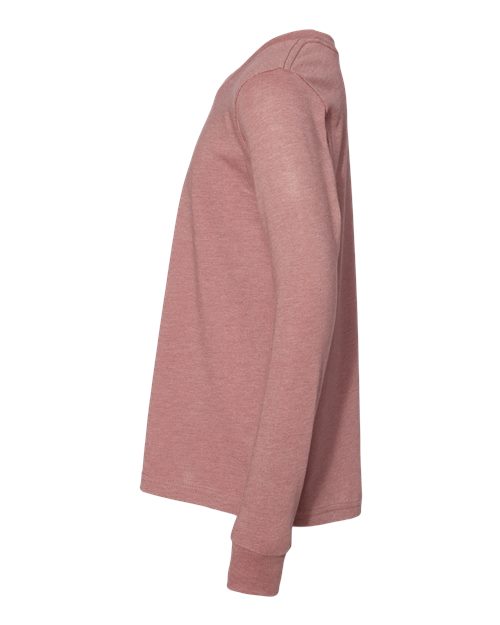Youth Heather CVC Long Sleeve Tee | USA Decoration