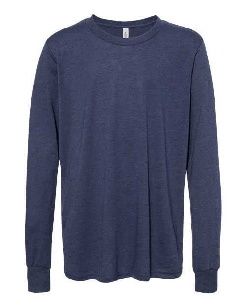 Youth Heather CVC Long Sleeve Tee | USA Decoration