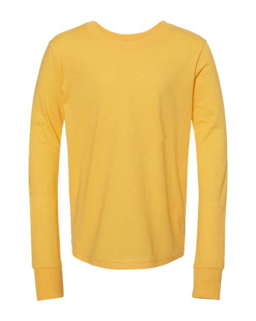 Youth Heather CVC Long Sleeve Tee | USA Decoration