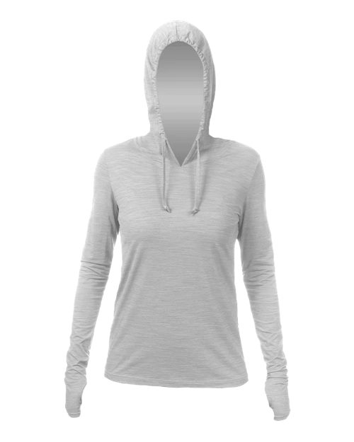 Women's Breeze Tech Hooded Long Sleeve T-Shirt | USA Decoration