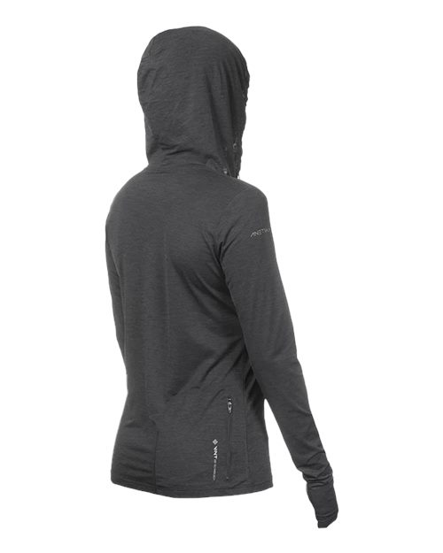 Women's Breeze Tech Hooded Long Sleeve T-Shirt | USA Decoration