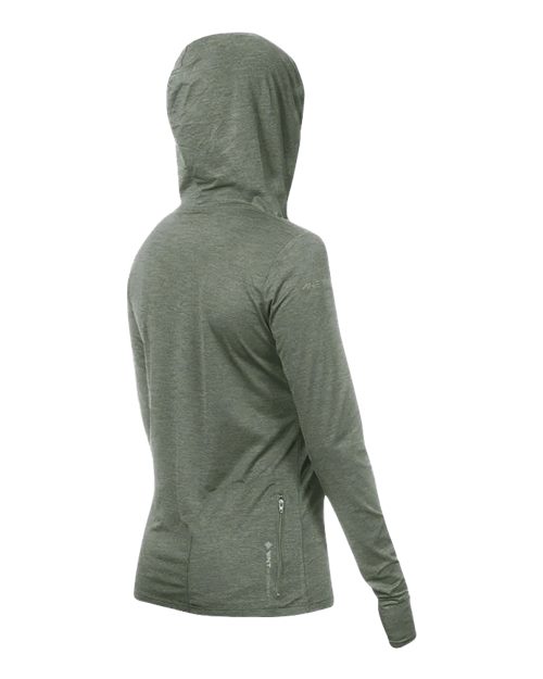 Women's Breeze Tech Hooded Long Sleeve T-Shirt | USA Decoration