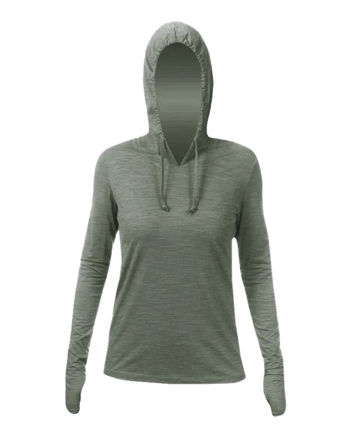 Women's Breeze Tech Hooded Long Sleeve T-Shirt | USA Decoration