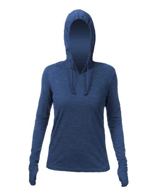 Women's Breeze Tech Hooded Long Sleeve T-Shirt | USA Decoration