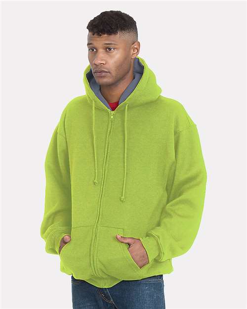 USA-Made Super Heavy Thermal Lined Full-Zip Hooded Sweatshirt | USA Decoration