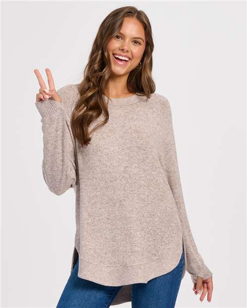 Women's Cuddle Oversize Crew Pullover | USA Decoration