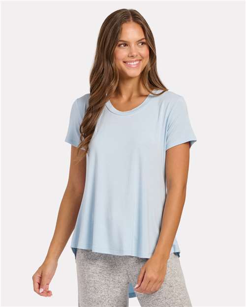 Women's Bamboo Scoop Neck Short Sleeve T-Shirt | USA Decoration
