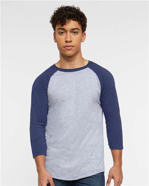 Baseball Fine Jersey Three-Quarter Sleeve Tee | USA Decoration