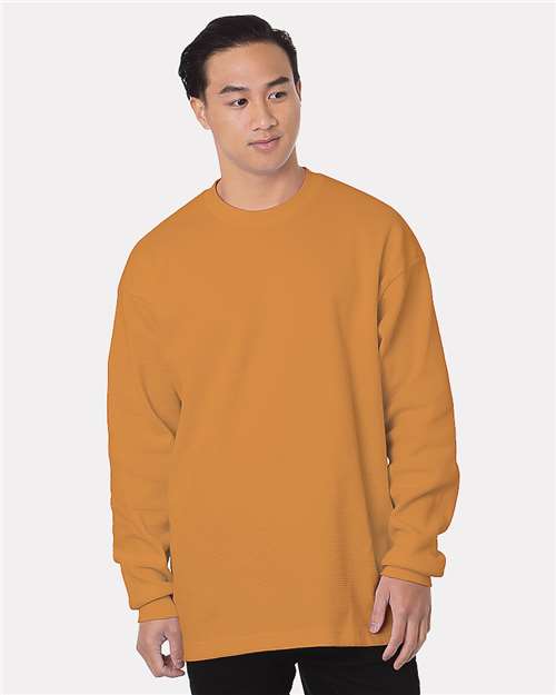 USA-Made Heavyweight Waffle Knit Thermal | USA Decoration