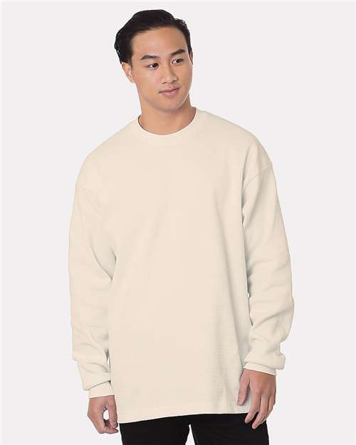 USA-Made Heavyweight Waffle Knit Thermal | USA Decoration