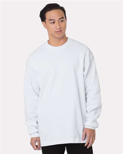 USA-Made Heavyweight Waffle Knit Thermal | USA Decoration