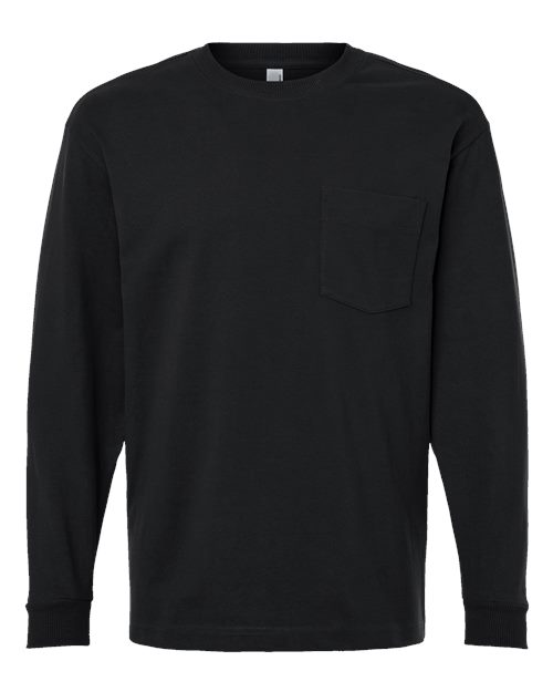 Super Heavyweight Long Sleeve Pocket Tee | USA Decoration