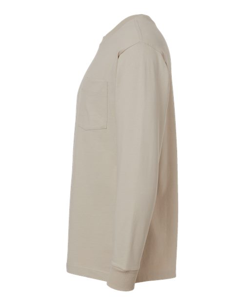 Super Heavyweight Long Sleeve Pocket Tee | USA Decoration