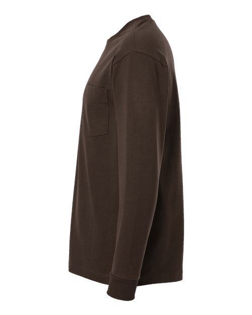 Super Heavyweight Long Sleeve Pocket Tee | USA Decoration