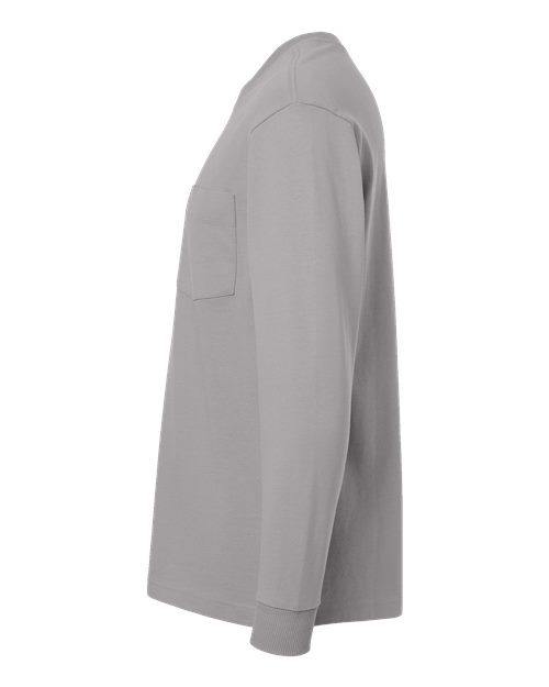 Super Heavyweight Long Sleeve Pocket Tee | USA Decoration