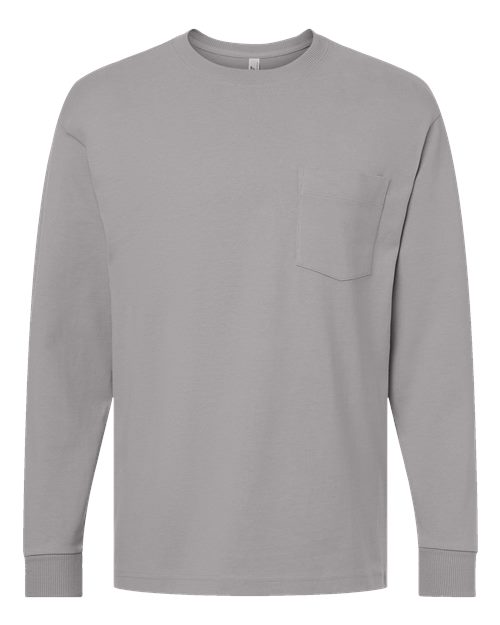 Super Heavyweight Long Sleeve Pocket Tee | USA Decoration
