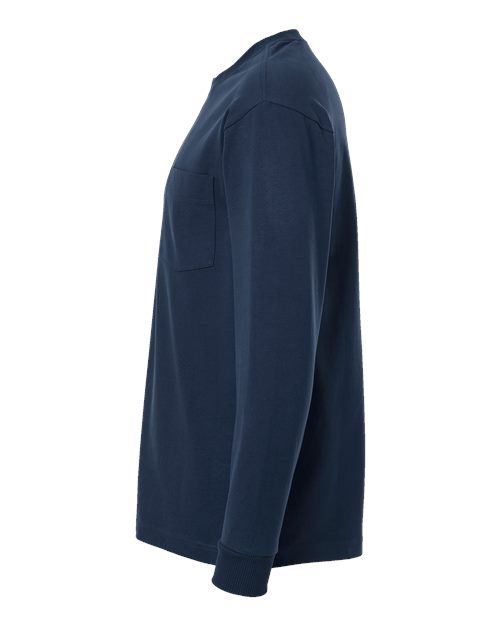 Super Heavyweight Long Sleeve Pocket Tee | USA Decoration