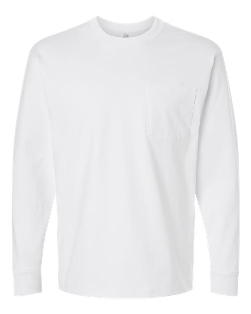Super Heavyweight Long Sleeve Pocket Tee | USA Decoration