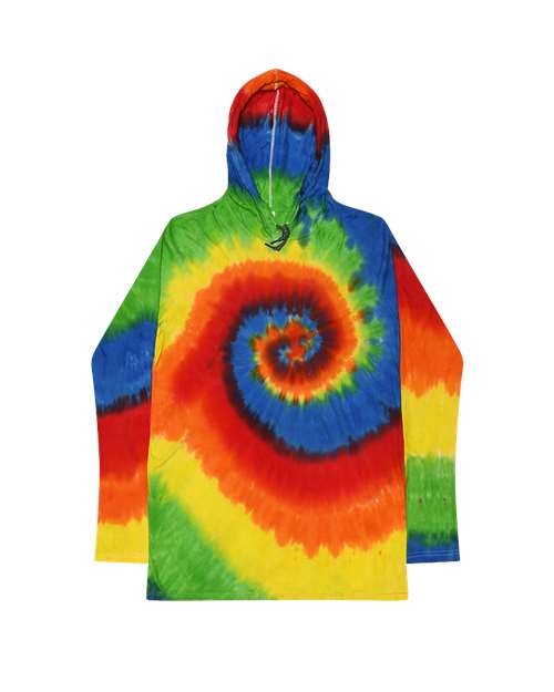 Tie-Dyed Hooded Long Sleeve T-Shirt | USA Decoration