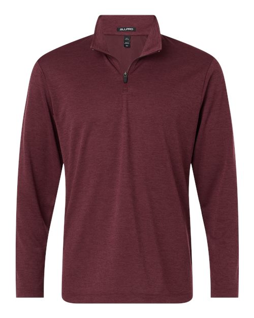 Performance Mélange Quarter-Zip Pullover | USA Decoration