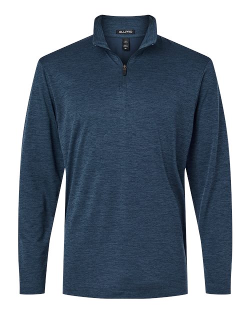 Performance Mélange Quarter-Zip Pullover | USA Decoration