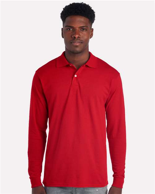 Dri-Power® Long Sleeve Polo | USA Decoration