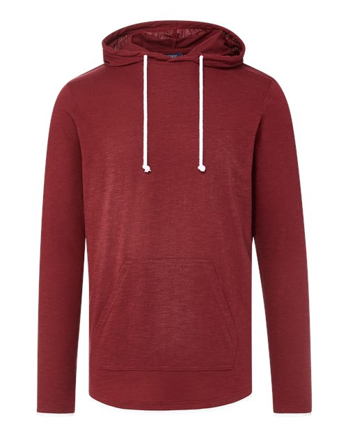 Miles Slub Hooded Long Sleeve T-Shirt | USA Decoration