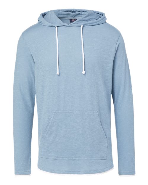Miles Slub Hooded Long Sleeve T-Shirt | USA Decoration