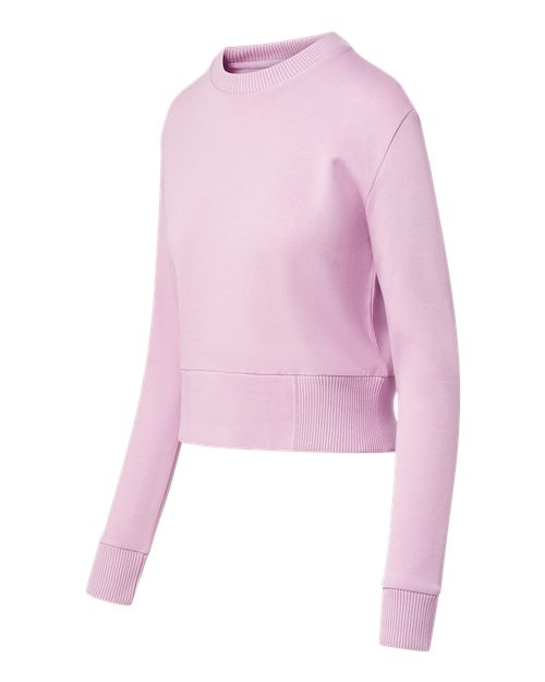 Women's Romi Cloud Fleece Crop Crewneck Sweatshirt | USA Decoration