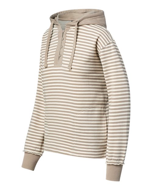 Women's Alina Henley Hooded Sweatshirt | USA Decoration