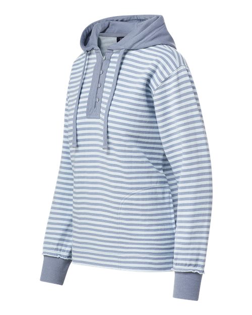 Women's Alina Henley Hooded Sweatshirt | USA Decoration